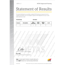 Replacement Statement of Results